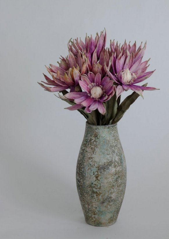 Aromadekoaranž - váza + celulózové květy + aromadekorace