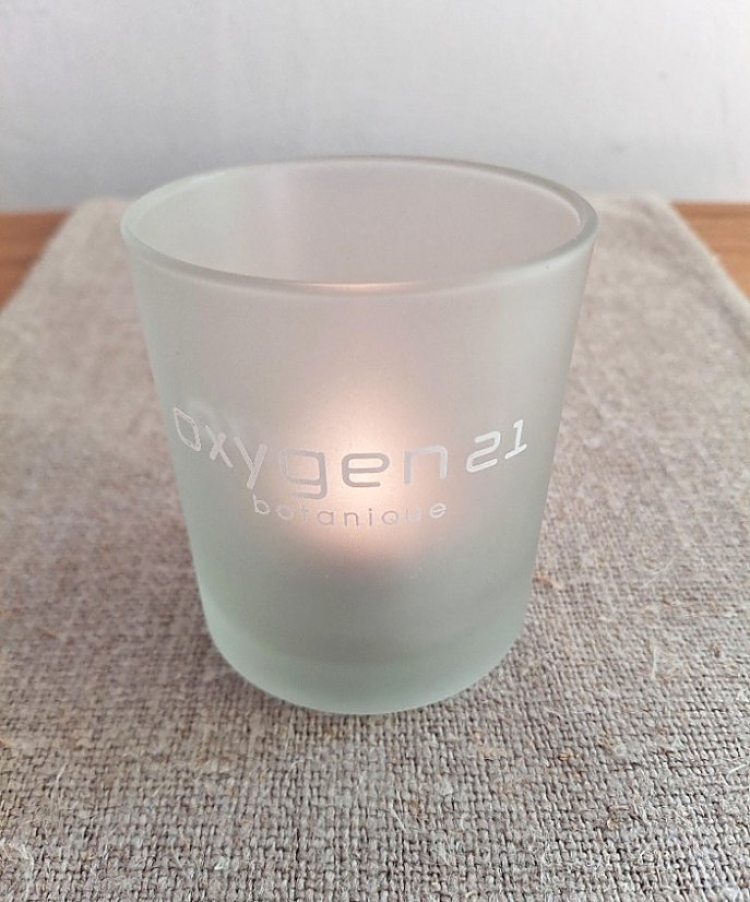 Glass candleholder