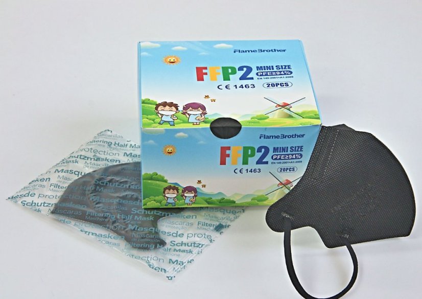 Atemschutzmaske der FFP2-klasse für kinder, 20 stück, auf lager