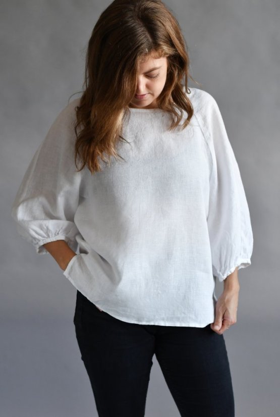 Damenbluse - 100% leinen