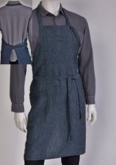 Unisex schürze - bedienung - 100% leinen