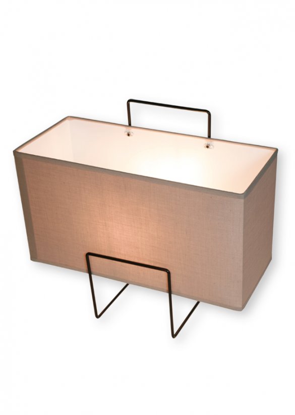 Lampa stolní - kov + textilní stínítko