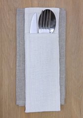 Cutlery pocket - 100% linen