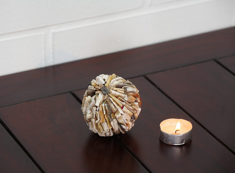 Ball - petrified wood
