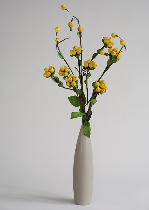 Arrangement of permanent value (celulose flowers+vase)