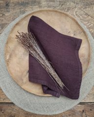 Ubrousek 40 x 40 cm - 100% len - burgundy
