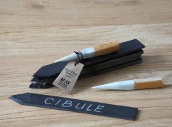 Etiketten mit kreide - schiefer - 4er-set