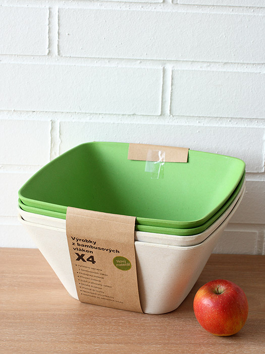 Bowls - set 4 piece, 2 colors - ekobamboo