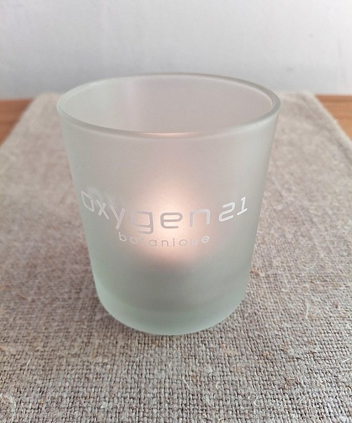 Glass candleholder