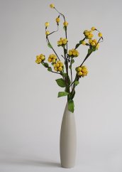Arrangement of permanent value (celulose flowers+vase)