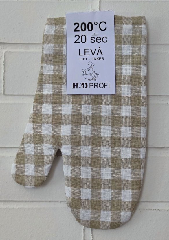 Kuchyňská rukavice - 50% len, 50% bavlna