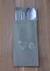 Cutlery pocket - 100% cotton