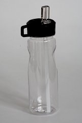 Bottle with straw - 0,5 l - plastic
