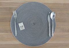 Kulaté pletené prostírání – omyvatelné - šedé