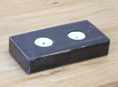 Candleholder - petrified wood