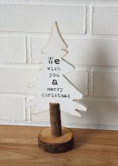 Vánoční dekorace - stromeček s nápisem
