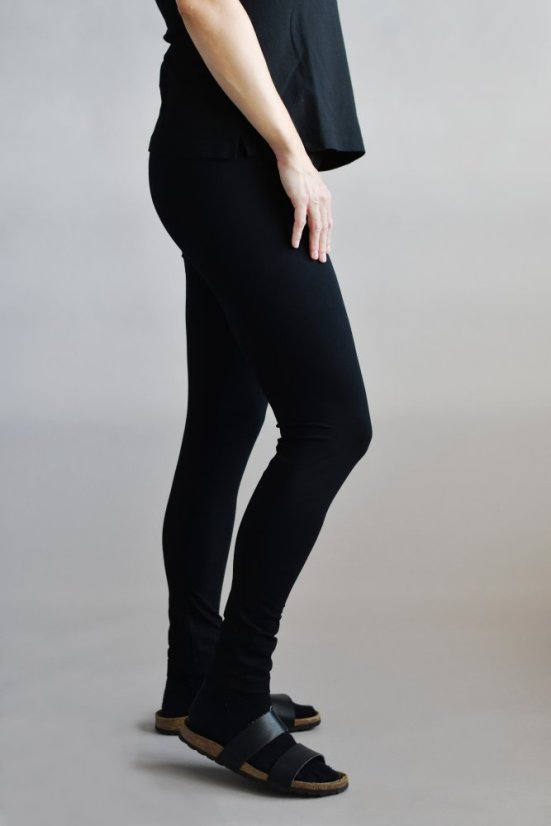Damen-Leggings aus Baumwolle – schwarz - Größe: XS