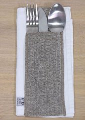 Cutlery pocket - 100% linen
