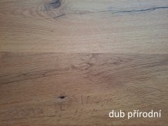 Jídelní stůl na míru - deska z masivního dubu a kovová podnož