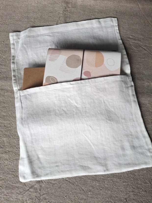 Lněný obal na diář či zápisník