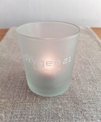 Glass candleholder