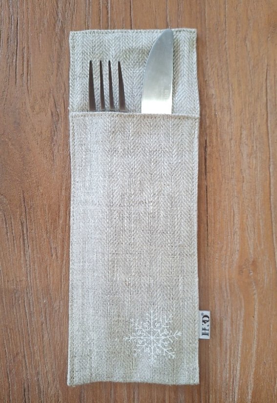 Cutlery pocket - 100% linen