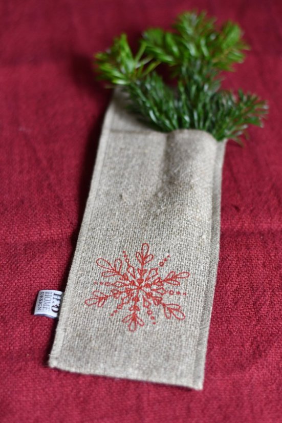 Cutlery pocket - 100% linen
