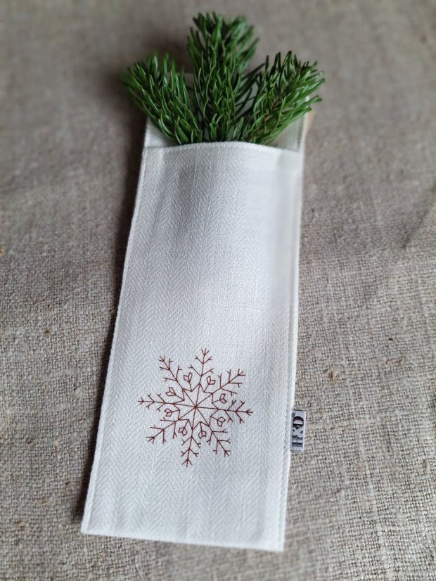 Cutlery pocket - 100% linen
