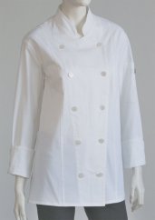 Chef coat jacket - for ladies -  96% cotton, 4% elastane