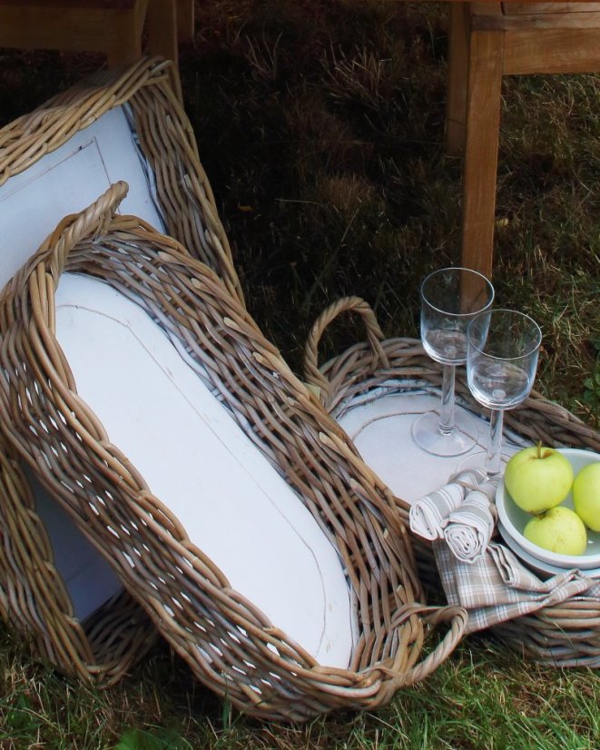 Basket - tray - rattan - kubu