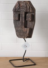 Hlava dekorativní - dřevo - teak