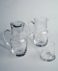 Krug 0,75 l mit einem glas 0,2 l - transparentglas