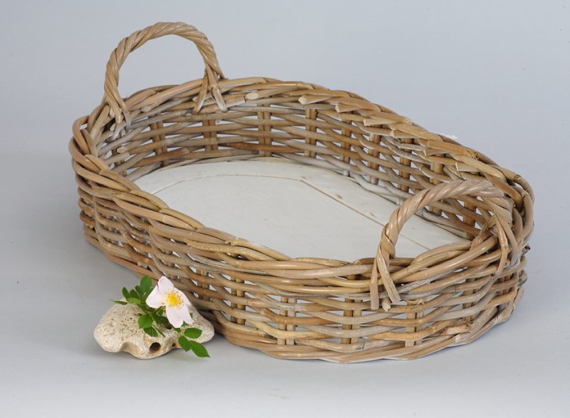 Basket - tray - rattan - kubu