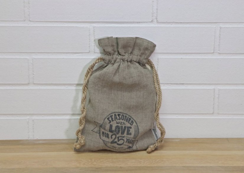 Drawstring bag - 100% linen