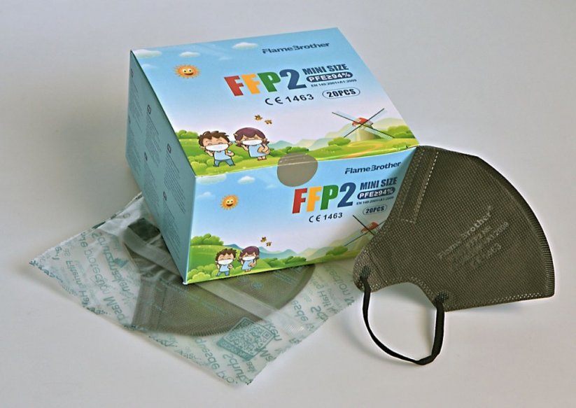 Atemschutzmaske der ffp2-klasse für kinder, 20 stück, auf lager