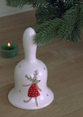 Vánoční keramika - zvoneček - sob