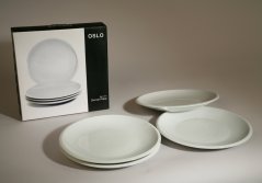 Shallow plates - set 4 piece - diameter 27 cm - porcelain
