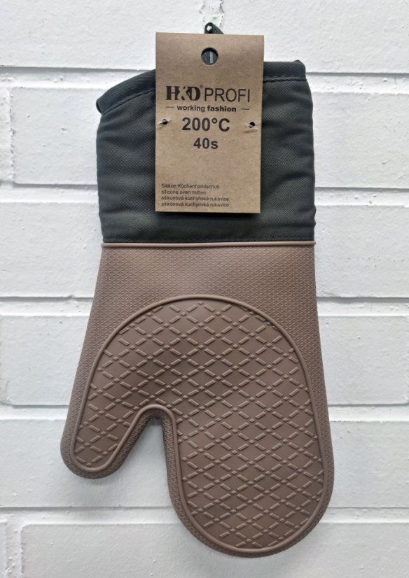 Kitchen glove - 100% cotton with a silicone cover