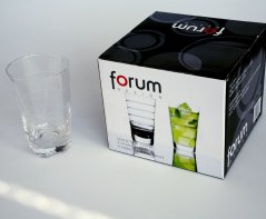 Glas 0,3 l - 4er-set - transparentglas, geschliffene streifen