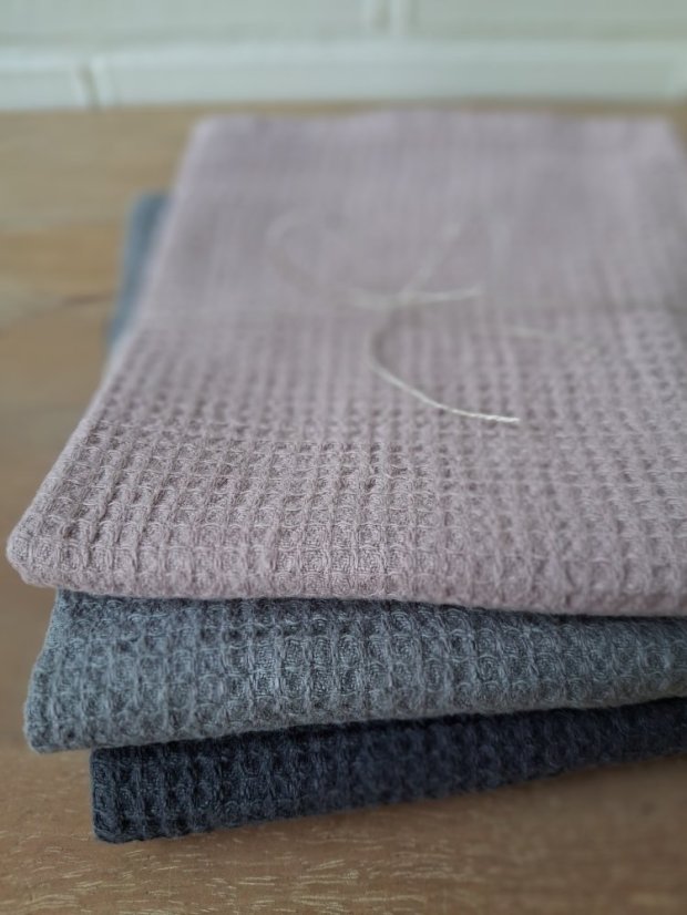 Kuchyňská vaflová utěrka - 3 ks - 72% len, 28% bavlna