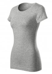 Damen t-shirt mit rundhalsausschnitt - 95% baumwolle, 5% elastan