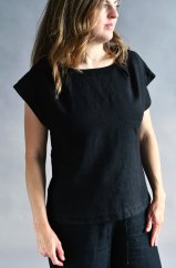 Damenbluse - 100% leinen