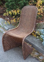 Ergonomic rattan chair