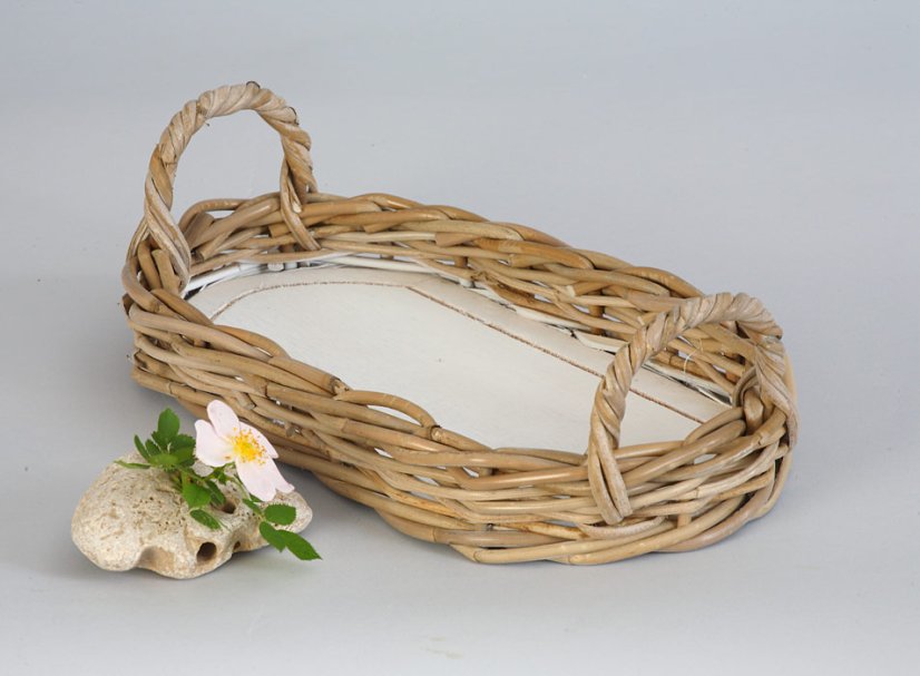 Basket - tray - rattan - kubu