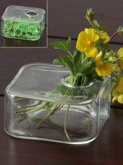Small vase čtvercová nízká - glass