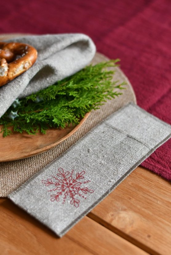 Cutlery pocket - 100% linen