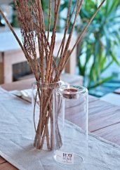 Candlestick - vase, glass