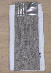 Cutlery pocket - 100% linen