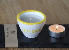 Candle - fragrance lemongrass - ceramic packaging