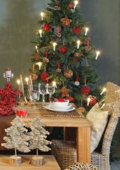 Vánoční stromek smrček 215 cm 3D - imitace pravého jehličí